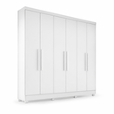 Ver imagem 2 de Guarda Roupa Casal 6 Portas 2 Gavetas Sergipe Branco Bianchi
