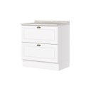 Ver imagem 3 de Balcão 80cm 02 Gavetas 100% MDF com Tampo para Cozinha Americana