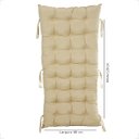 Ver imagem 2 de Almofada de Assento P/ Cadeiras de Balanço Espreguiçadeira - Bege