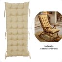 Ver imagem 1 de Almofada de Assento P/ Cadeiras de Balanço Espreguiçadeira - Bege