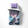 Edredom Solteiro 2 Peças Anime Naruto Sasuke Uchiha Manga - 1