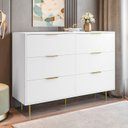 Ver imagem 1 de Cômoda para Quarto com 6 Gavetas 135x102cm Safira Branco