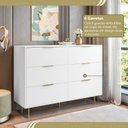 Ver imagem 6 de Cômoda para Quarto com 6 Gavetas 135x102cm Safira