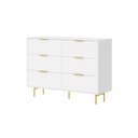 Ver imagem 2 de Cômoda para Quarto com 6 Gavetas 135x102cm Safira