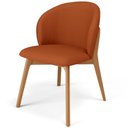 Ver imagem 1 de Cadeira de Jantar e Estar Living Estofada Mia L02 Linho Terracota - Lyam Decor