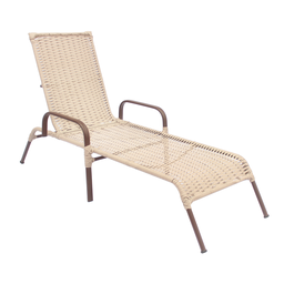 Espreguiçadeira Piscina Reclinável Fibra Sintética Alumínio Sicília - 1