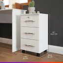 Ver imagem 2 de Gaveteiro para Escritório 36x65 cm 3 Gavetas Rodízios MDP Branco 0744 - Prime