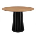 Ver imagem 3 de Kit Mesa de Jantar Redonda 4 Cadeiras Encosto Tela 100% Mdf Preto Cesare Claro Dalla Costa
