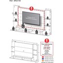 Ver imagem 4 de Painel Tv 60" Com Prateleiras De Vidro Brasil Multimóveis Br2739 Preto