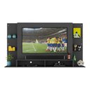Ver imagem 3 de Painel Tv 60" Com Prateleiras De Vidro Brasil Multimóveis Br2739 Preto