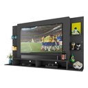 Ver imagem 6 de Painel Tv 60" Com Prateleiras De Vidro Brasil Multimóveis Br2739 Preto