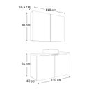 Ver imagem 3 de Conjunto C/ Cuba Nature 110cm Estilare Cnj4036 Carvalho/branco