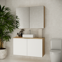 Ver imagem 1 de Conjunto C/ Cuba Nature 110cm Estilare Cnj4036 Carvalho/branco