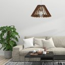 Ver imagem 2 de Luminária Teto tipo Pendente PIRÂMIDE MDF Completa -:MDF Marrom