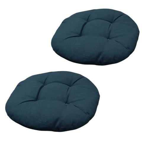 Almofada Futton Redonda Kit 2 Uni Assento Cadeira Sofa Sala Escritorio Home Office Estudio Quarto de