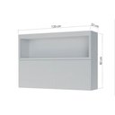 Ver imagem 3 de Armário Aéreo P/ Cozinha Marquesa C/ Nicho e 1 Porta Basculante Ripada 120cm Nature - Nesher
