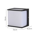Ver imagem 2 de Arandela de Parede Led Elion Quadrado Externo 3000k 8w Bivolt 12x12x9,2cm Policarbonato Preto - Nord