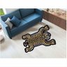 Tapete Capacho Animal Tigre Listrado no Formato 1,00x0,60 Cm:laranja - 4
