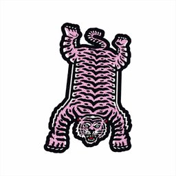 Tapete Capacho Animal Tigre Listrado no Formato 1,00x0,60 Cm:laranja - 6