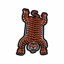 Tapete Capacho Animal Tigre Listrado no Formato 1,00x0,60 Cm:laranja - 2