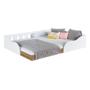 Ver imagem 2 de Cama Montessoriana Infantil Casal com Proteção Lateral CM6140 190x140cm Branco - Art In Móveis