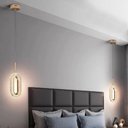 Ver imagem 3 de Luminaria Pendente Led 3w Sparkle Moderna Decorativa Dourada com Efeito Cristal Oval