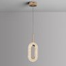 Luminaria Pendente Led 3w Sparkle Moderna Decorativa Dourada com Efeito Cristal Oval - 4
