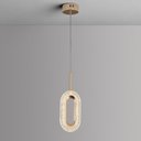 Ver imagem 4 de Luminaria Pendente Led 3w Sparkle Moderna Decorativa Dourada com Efeito Cristal Oval
