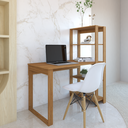 Ver imagem 2 de Escrivaninha com Estante Many:freijó