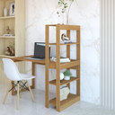 Ver imagem 3 de Escrivaninha com Estante Many:freijó