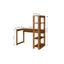 Ver imagem 4 de Escrivaninha com Estante Many:freijó