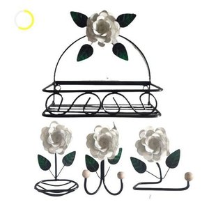 Kit 4 Peças Organizadores para Banheiro:branco