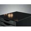 Ver imagem 6 de Caixa Arquivo Gaveteiro Organizador Escritório Madeira Mdf 5 Gavetas Documentos A5 A4 - Preto Black