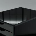 Ver imagem 7 de Caixa Arquivo Gaveteiro Organizador Escritório Madeira Mdf 5 Gavetas Documentos A5 A4 - Preto Black