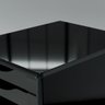 Caixa Arquivo Gaveteiro Organizador Escritório Madeira Mdf 5 Gavetas Documentos A5 A4 - Preto Black - 7