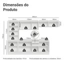 Ver imagem 3 de Armário de Cozinha Completa 100% Mdf 300 Cm Smart Madesa 04 Branco