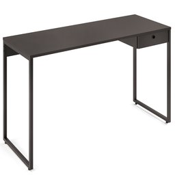 Kit Mesa Escritório Lead 1 Gaveta Industrial F01 Preto Fosco e Cadeira Economy Corano - Lyam Decor - 4