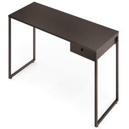 Kit Mesa Escritório Lead 1 Gaveta Industrial F01 Preto Fosco e Cadeira Economy Corano - Lyam Decor - 10