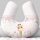 Ver imagem 1 de Almofada de Amamentação Travesseiro Safari Rosa Menina Girafa