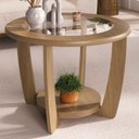 Ver imagem 2 de Mesa de Centro Mdf 60 Cm Sala de Estar 4575 Carvalho Arly