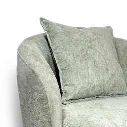 Poltrona Decorativa para Sala Quarto Aisha Orgânica - Élpis Móveis - Boucle Erva Doce - 4