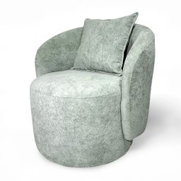 Poltrona Decorativa para Sala Quarto Aisha Orgânica - Élpis Móveis - Boucle Erva Doce - 3