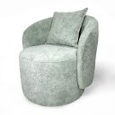 Ver imagem 3 de Poltrona Decorativa para Sala Quarto Aisha Orgânica - Élpis Móveis - Boucle Erva Doce