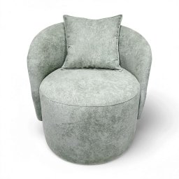Poltrona Decorativa para Sala Quarto Aisha Orgânica - Élpis Móveis - Boucle Erva Doce - 2