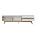 Ver imagem 3 de Rack Bancada Veneza Off White Matte com Mesa de Centro Jeri Off White Freijó - Colibri