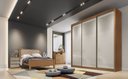 Ver imagem 3 de Guarda Roupa Casal 3 Portas 6 Gavetas - Logan-cumaru/fendi - Móveis Novo Horizonte