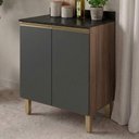 Ver imagem 2 de Balcão com Tampo 2 Portas MDF 60 cm Kali 1222022 Carvalho Toq Chumbo Nicioli