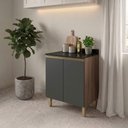 Ver imagem 7 de Balcão com Tampo 2 Portas MDF 60 cm Kali 1222022 Carvalho Toq Chumbo Nicioli