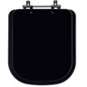Assento Sanitário Piano Preto Fosco com Ferragem Preta para Vaso Deca - 1
