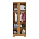 Ver imagem 4 de Guarda-Roupa Modulado Canto com Pé 1 Porta Fortaleza Marrom/Cinamomo